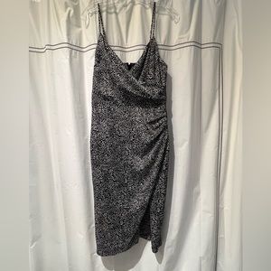 NEW Abercrombie Satin Ruched Wrap Midi
Dress